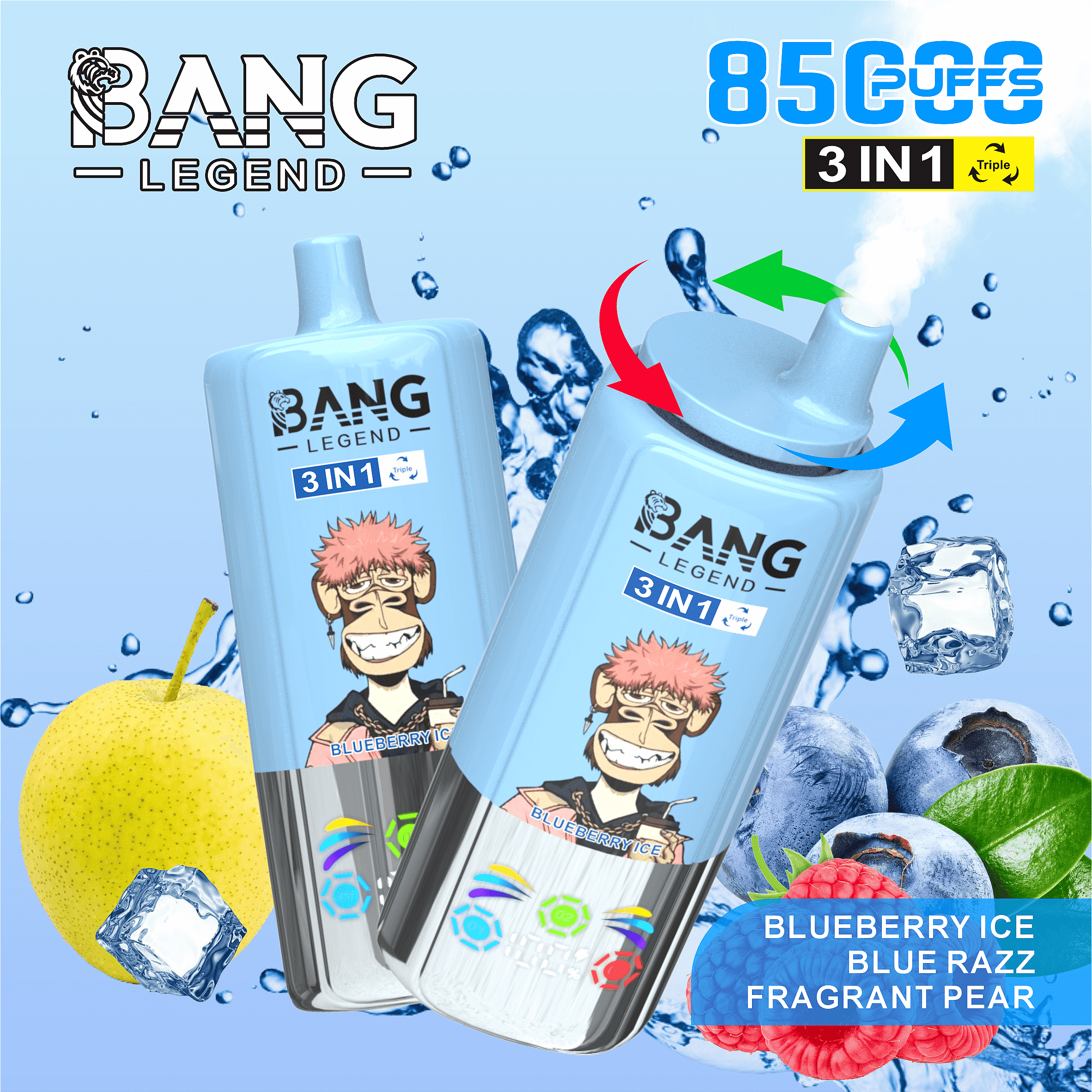 Bang Legend 85000 85Kパフ 3 in 1 卸売使い捨てベイプ