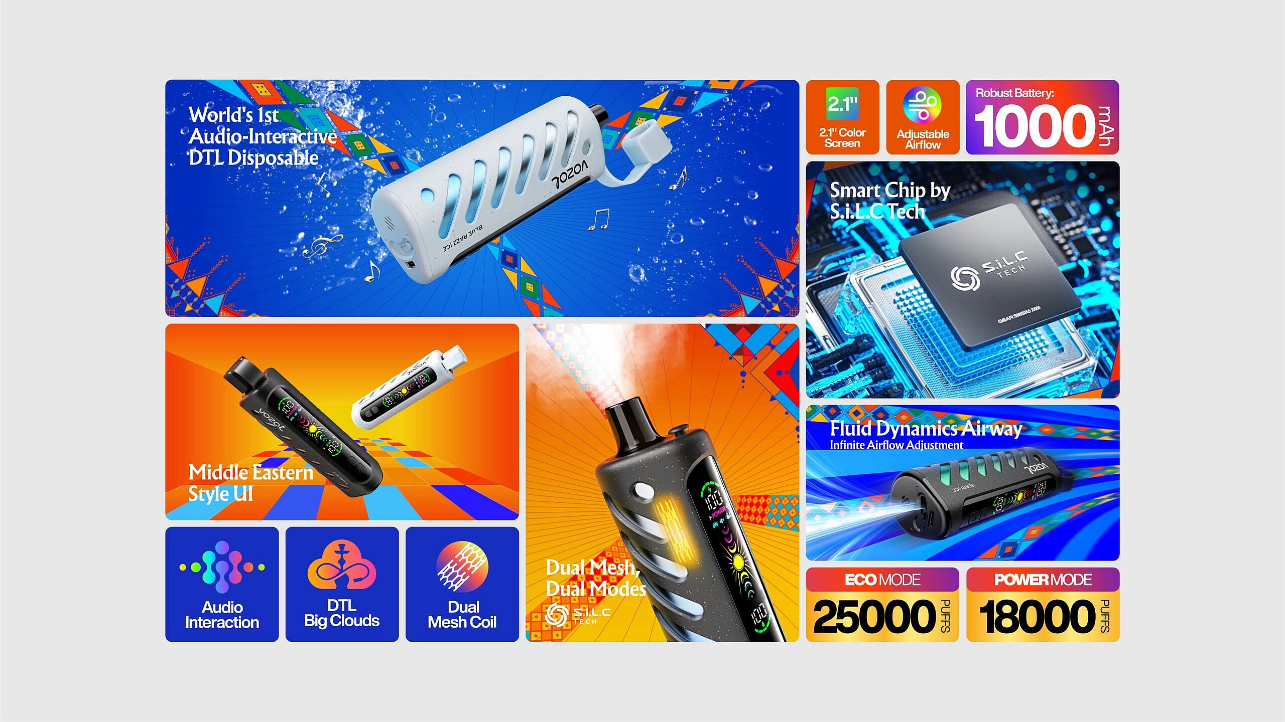 vozol gear shisha 25000 boccate all'ingrosso monouso vape