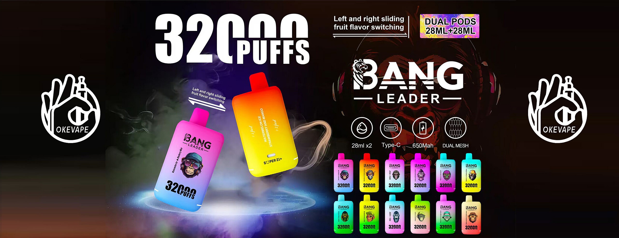 oke vape bang leader 32000 trekjes