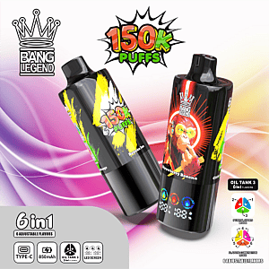 bang legend 150000 150k puffs 6 in 1 wholesale disposable vape