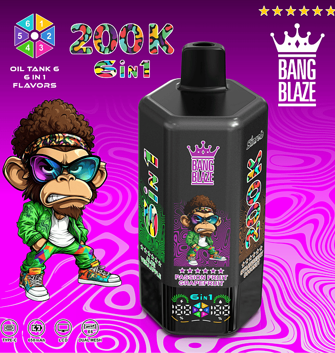 バン ブレイズ 200000 200k パフ 卸売 使い捨て VAPE