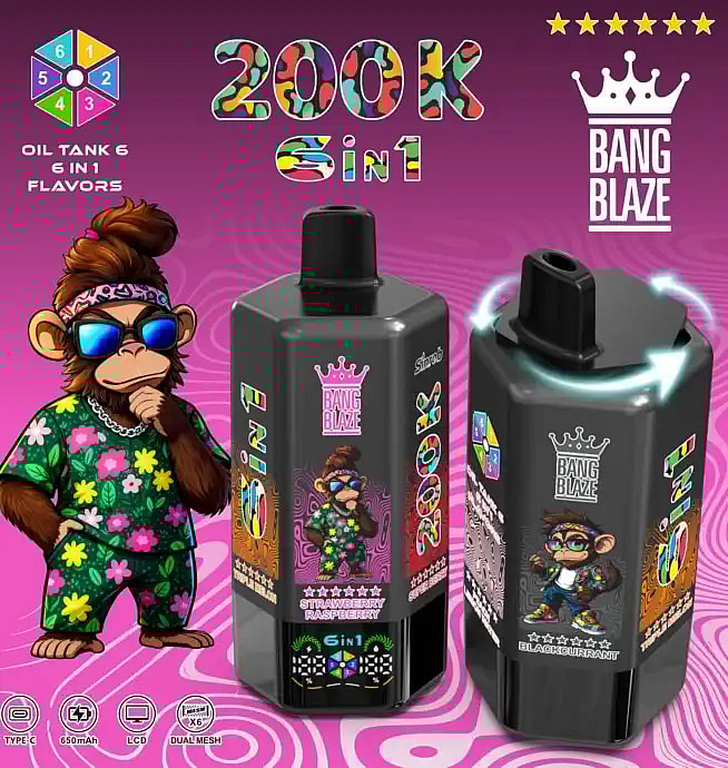 バン ブレイズ 200000 200k パフ 卸売 使い捨て VAPE