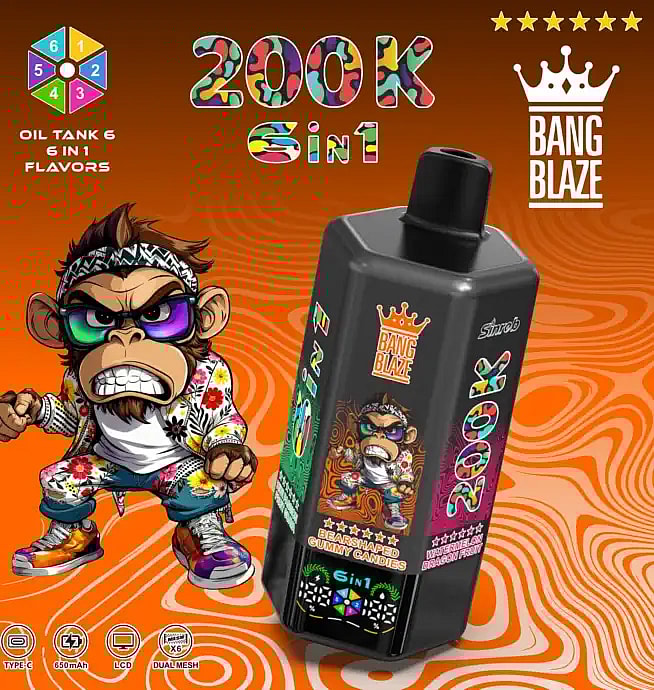 バン ブレイズ 200000 200k パフ 卸売 使い捨て VAPE