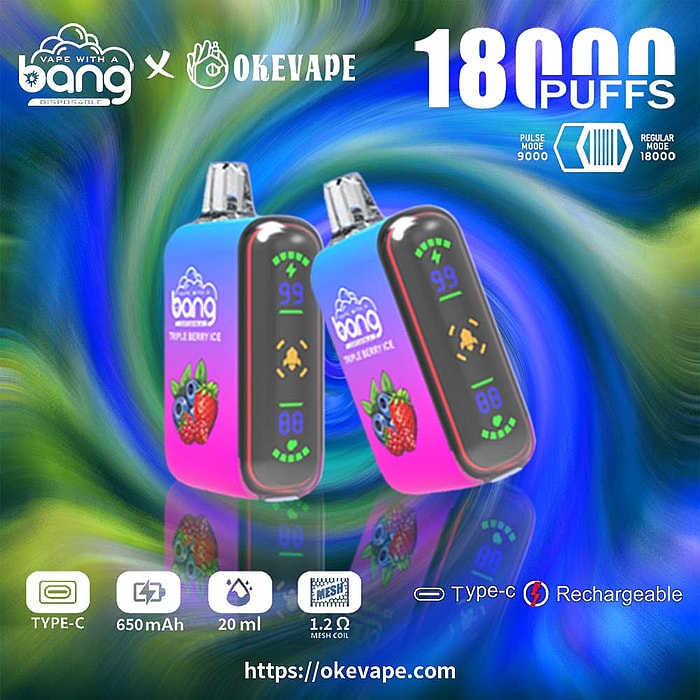 Bang Rocket - Vape desechable de malla doble, 18 000 bocanadas, venta al por mayor