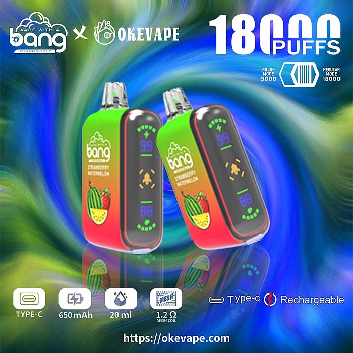Bang Rocket - Vape desechable de malla doble, 18 000 bocanadas, venta al por mayor
