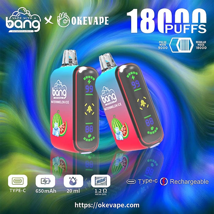 Bang Rocket - Vape desechable de malla doble, 18 000 bocanadas, venta al por mayor