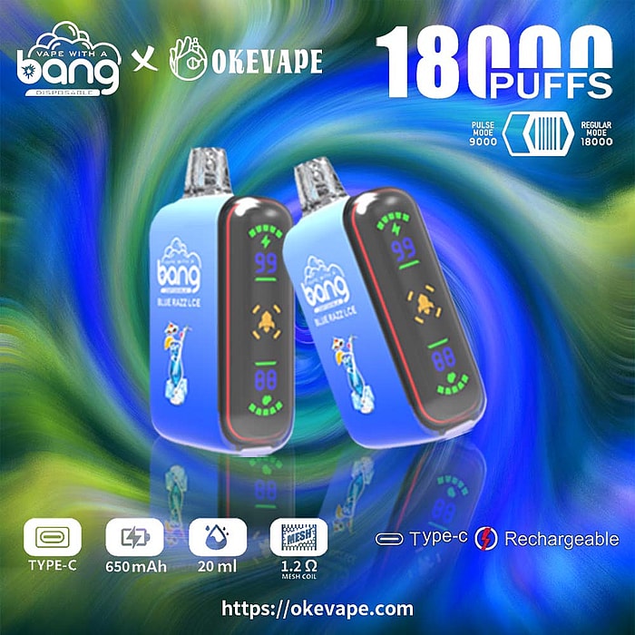 Bang Rocket - Vape desechable de malla doble, 18 000 bocanadas, venta al por mayor