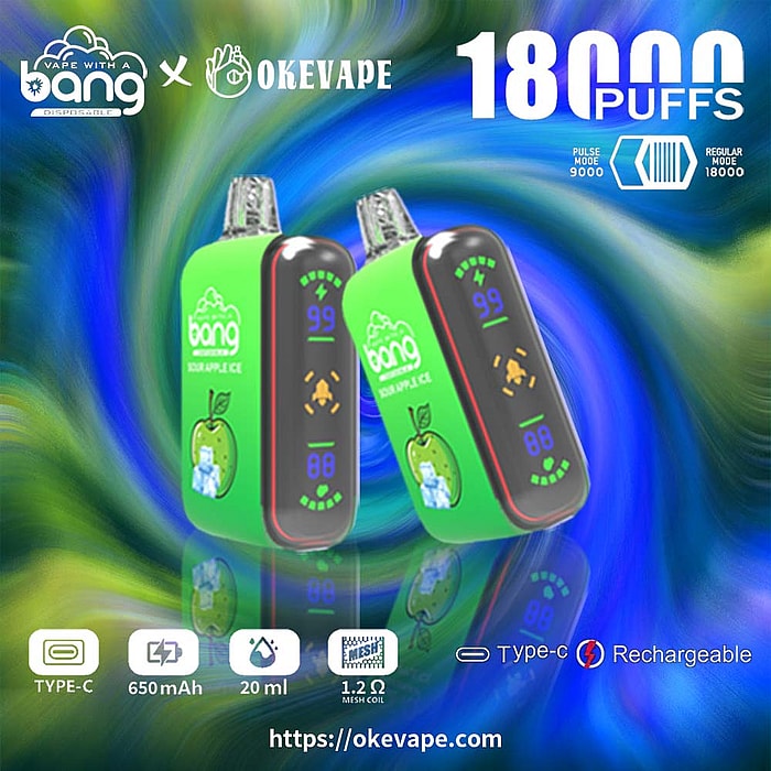 Bang Rocket - Vape desechable de malla doble, 18 000 bocanadas, venta al por mayor