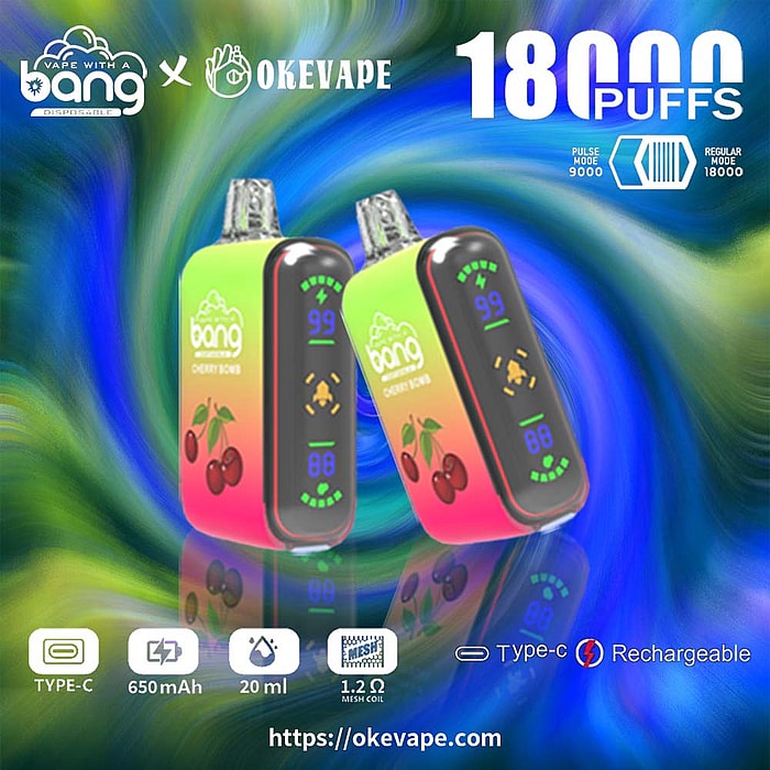 Bang Rocket - Vape desechable de malla doble, 18 000 bocanadas, venta al por mayor