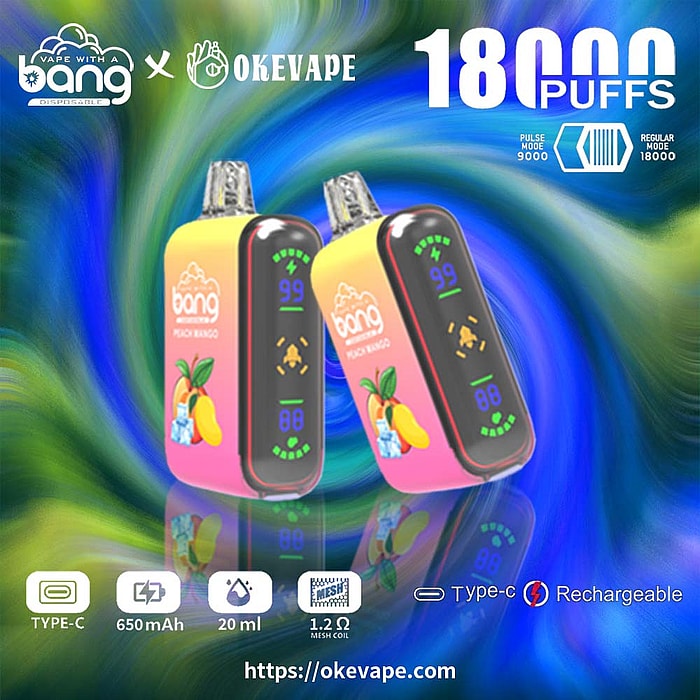 Bang Rocket - Vape desechable de malla doble, 18 000 bocanadas, venta al por mayor