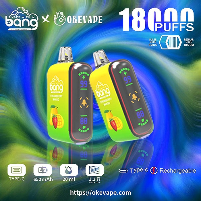 Bang Rocket - Vape desechable de malla doble, 18 000 bocanadas, venta al por mayor