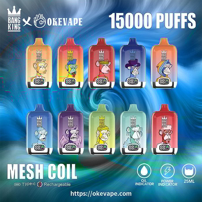 bang king smart screen 15000 sbuffi vaporizzatore usa e getta all'ingrosso