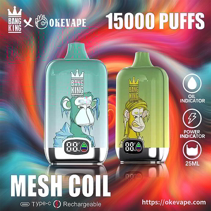 bang king smart screen 15000 sbuffi vaporizzatore usa e getta all'ingrosso