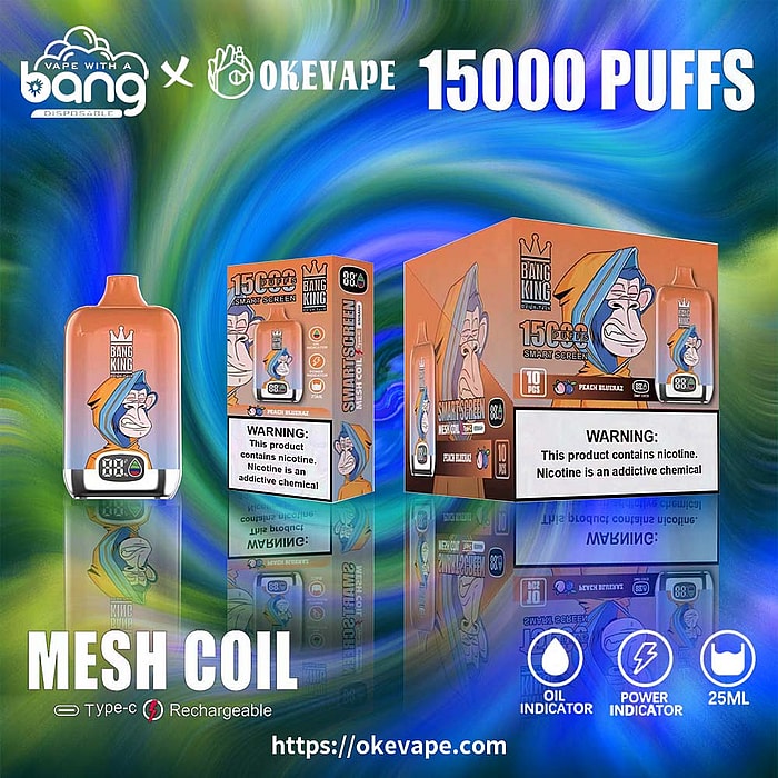 bang king smart screen 15000 sbuffi vaporizzatore usa e getta all'ingrosso