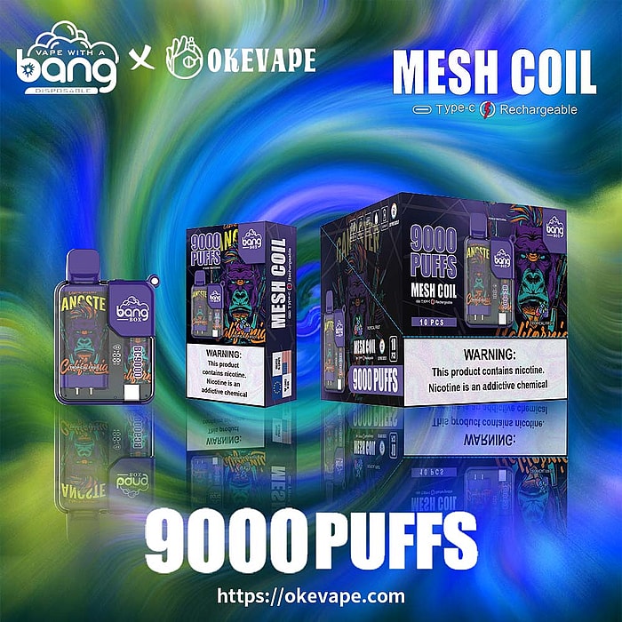 bang box 9000 sbuffi vaporizzatore usa e getta all'ingrosso