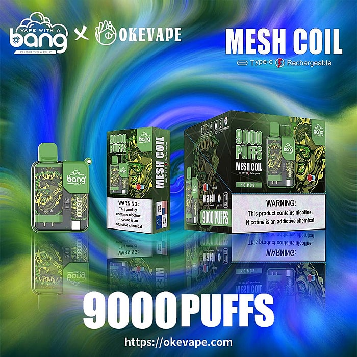 bang box 9000 sbuffi vaporizzatore usa e getta all'ingrosso