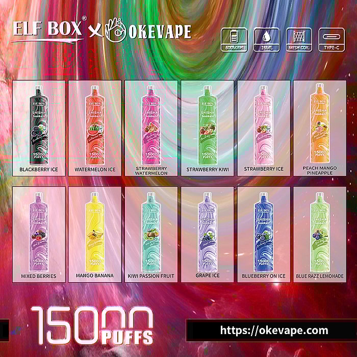 boîte elf ls15000 bouffées vape jetable en gros