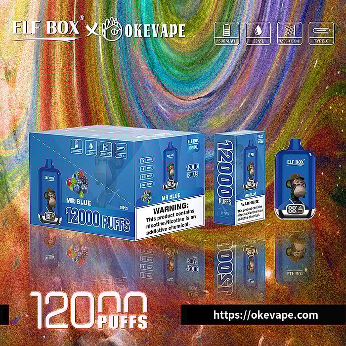 boîte elfe numérique 12000 bouffées vape jetable en gros