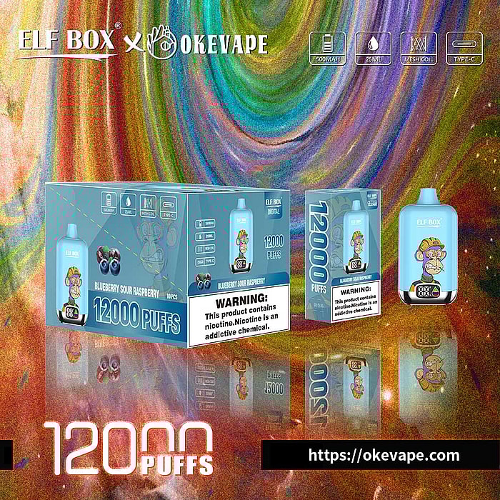 boîte elfe numérique 12000 bouffées vape jetable en gros