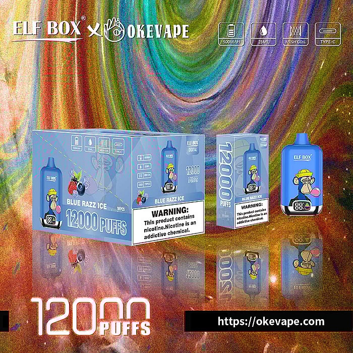 boîte elfe numérique 12000 bouffées vape jetable en gros