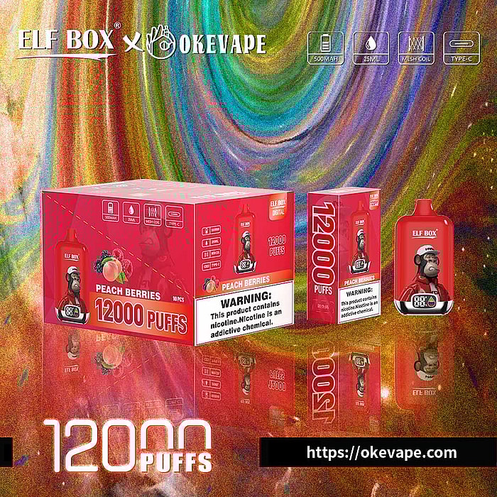 boîte elfe numérique 12000 bouffées vape jetable en gros