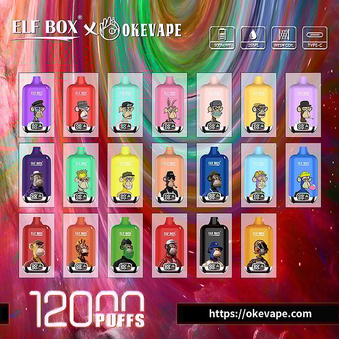 boîte elfe numérique 12000 bouffées vape jetable en gros