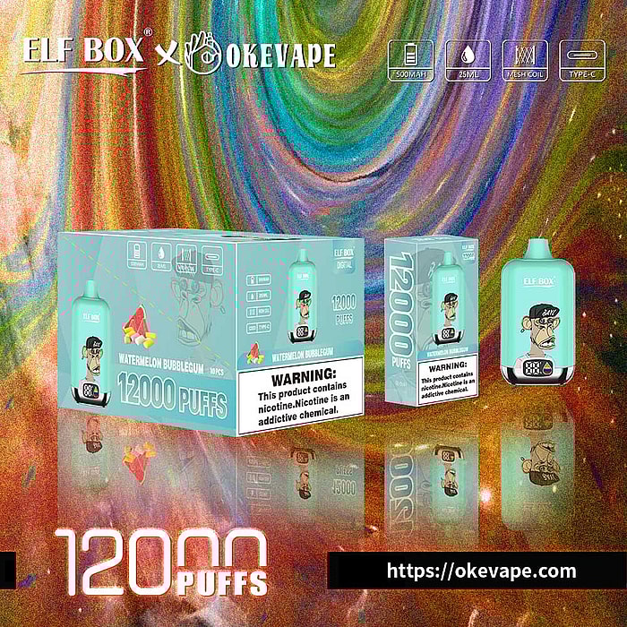 boîte elfe numérique 12000 bouffées vape jetable en gros