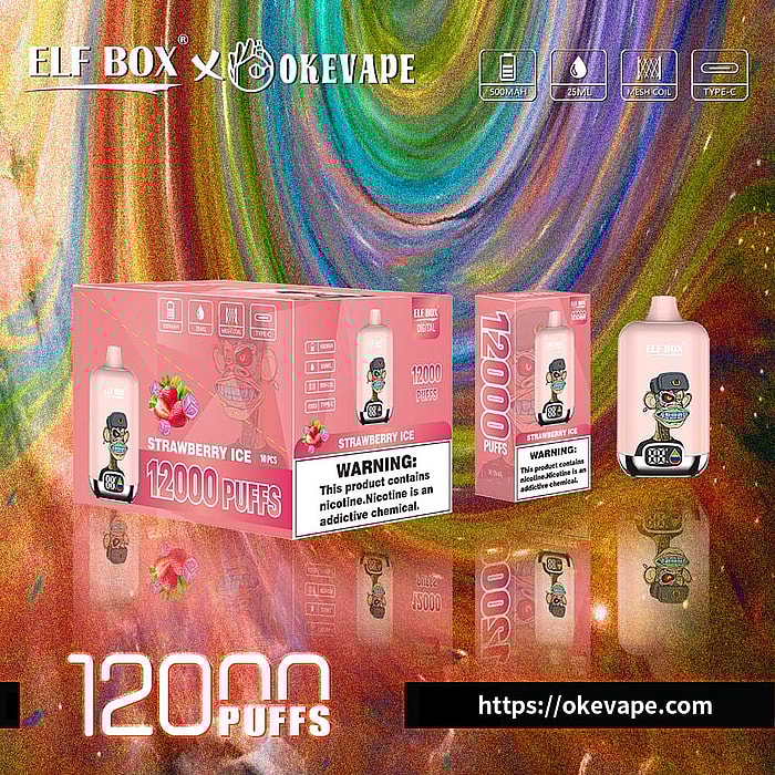 boîte elfe numérique 12000 bouffées vape jetable en gros