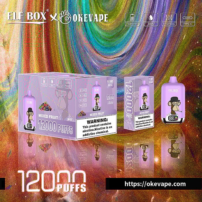 boîte elfe numérique 12000 bouffées vape jetable en gros