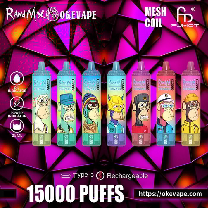Randm tornado 15000 bouffées vape jetable en gros