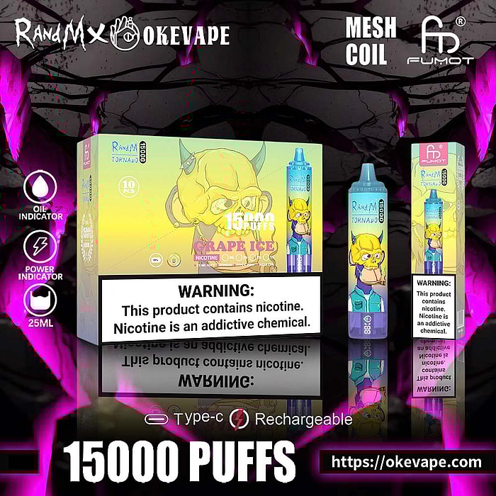 Randm tornado 15000 bouffées vape jetable en gros