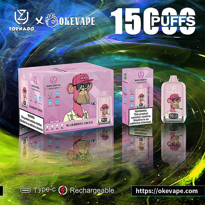 Uzy Bang Digital 15000 inhalaciones de vaporizador desechable al por mayor