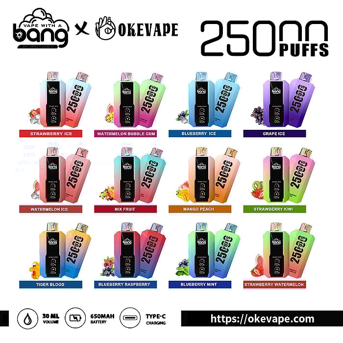 bang 25000 sbuffi vaporizzatore usa e getta all'ingrosso