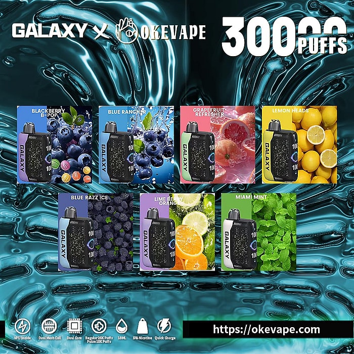 Vape desechable al por mayor Galaxy 30000 Gypsophila 30000 bocanadas