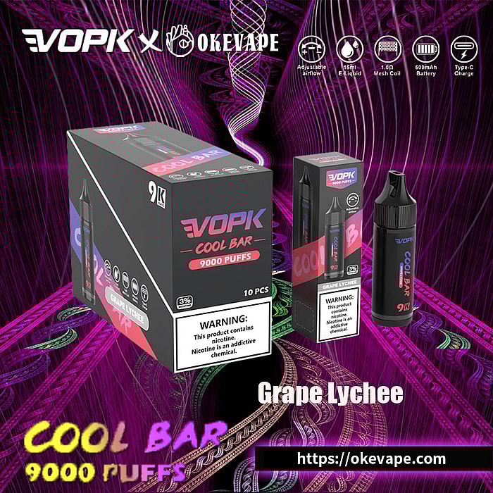 Vopk cool bar 9000 bouffées vape jetable en gros