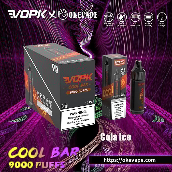 Vopk cool bar 9000 bouffées vape jetable en gros