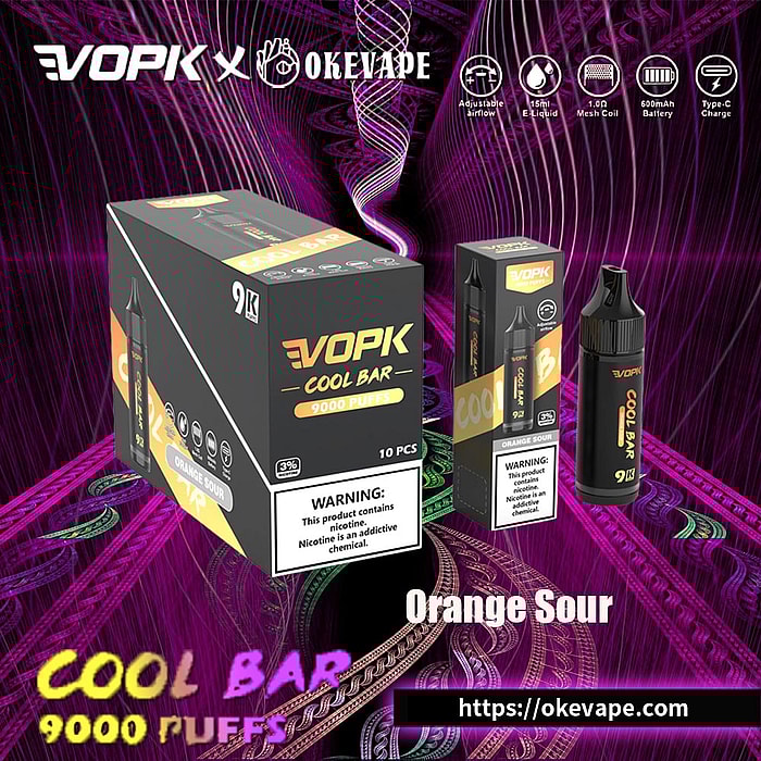 Vopk cool bar 9000 bouffées vape jetable en gros