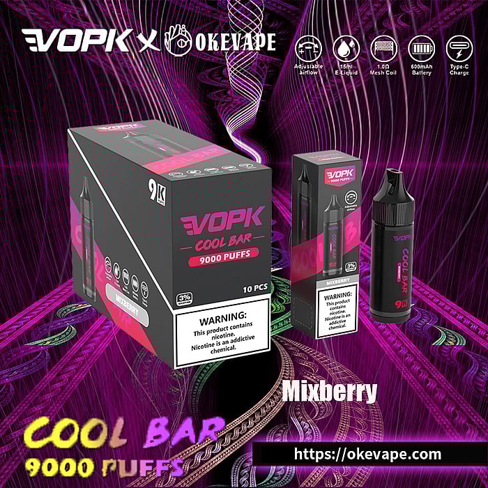 Vopk cool bar 9000 bouffées vape jetable en gros