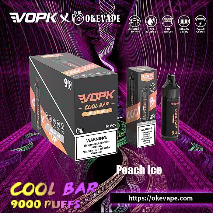Vopk cool bar 9000 bouffées vape jetable en gros
