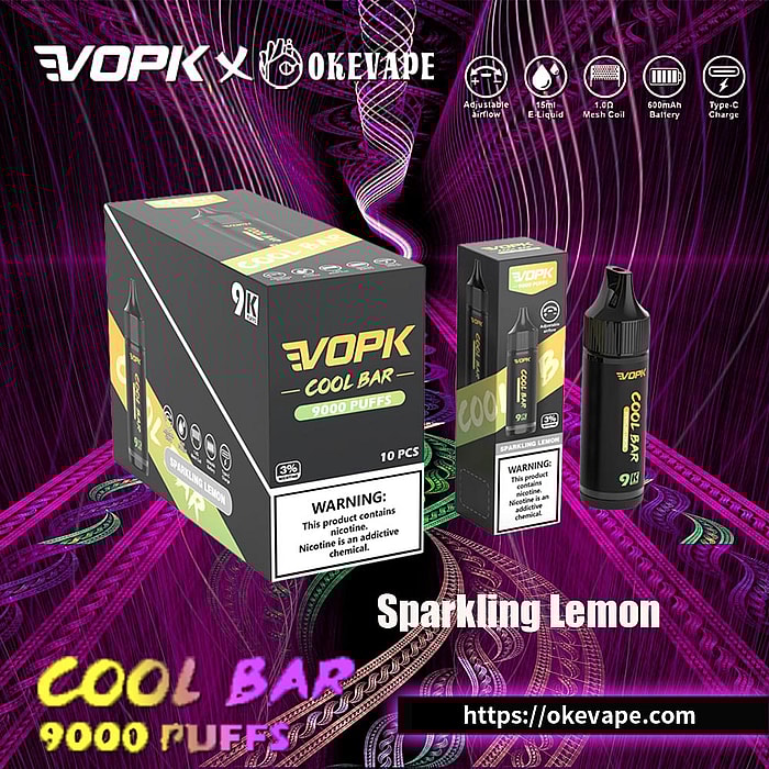 Vopk cool bar 9000 bouffées vape jetable en gros