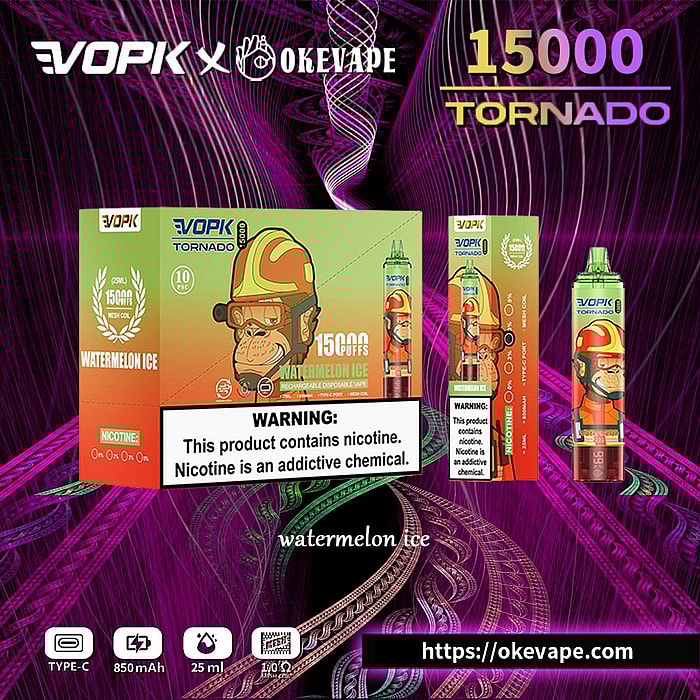 vopk tornado 15000 puffs wholesale disposable vape