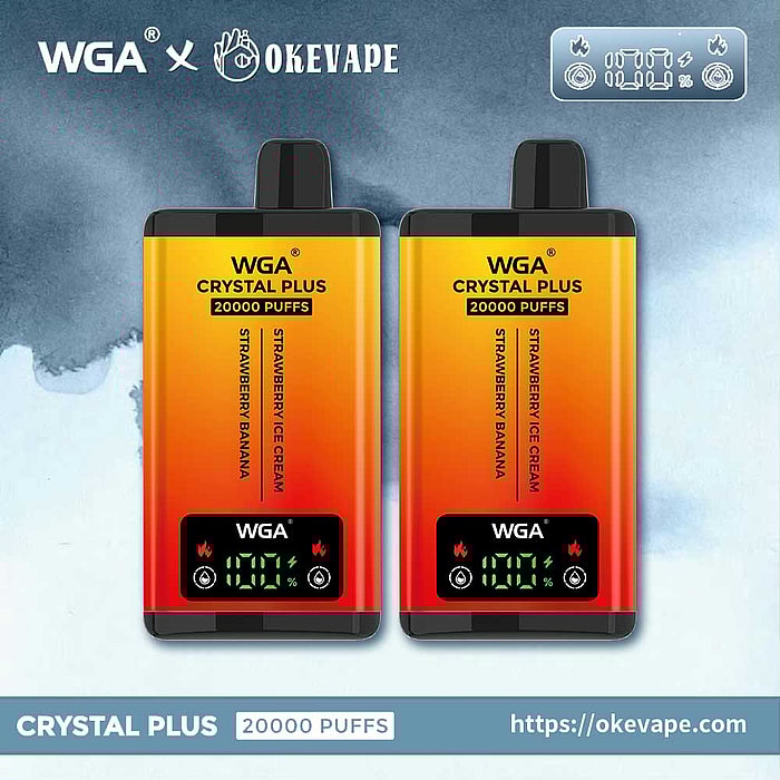 Vape desechable al por mayor wga crystal plus 20000 bocanadas