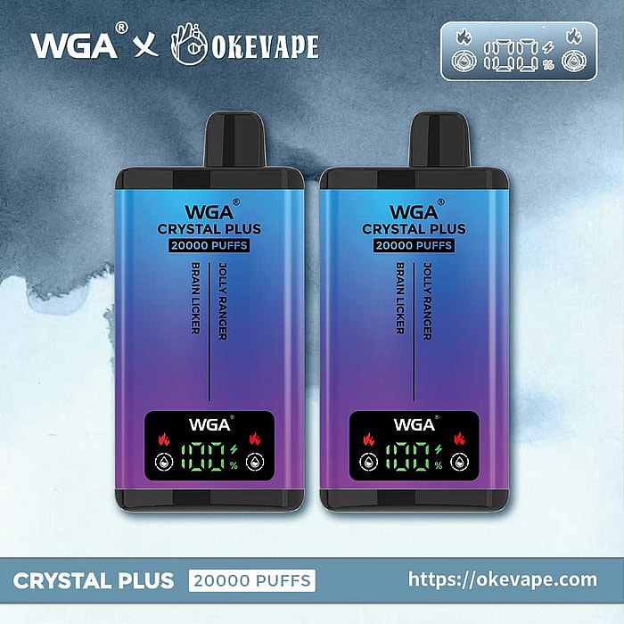 Vape desechable al por mayor wga crystal plus 20000 bocanadas