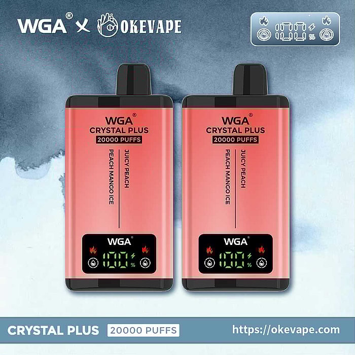 Vape desechable al por mayor wga crystal plus 20000 bocanadas