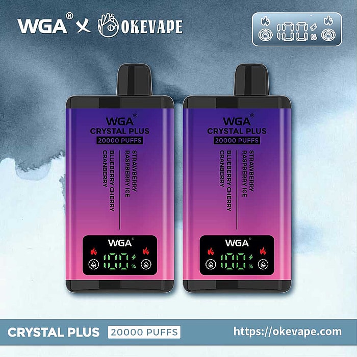 Vape desechable al por mayor wga crystal plus 20000 bocanadas