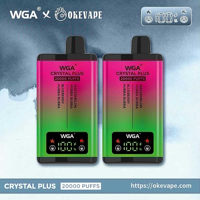 Vape desechable al por mayor wga crystal plus 20000 bocanadas