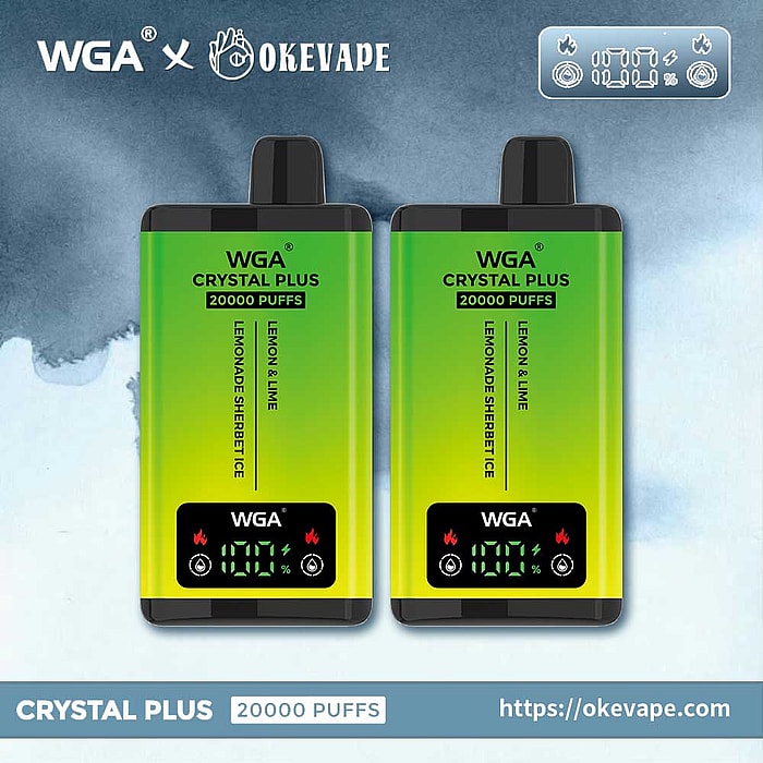 Vape desechable al por mayor wga crystal plus 20000 bocanadas