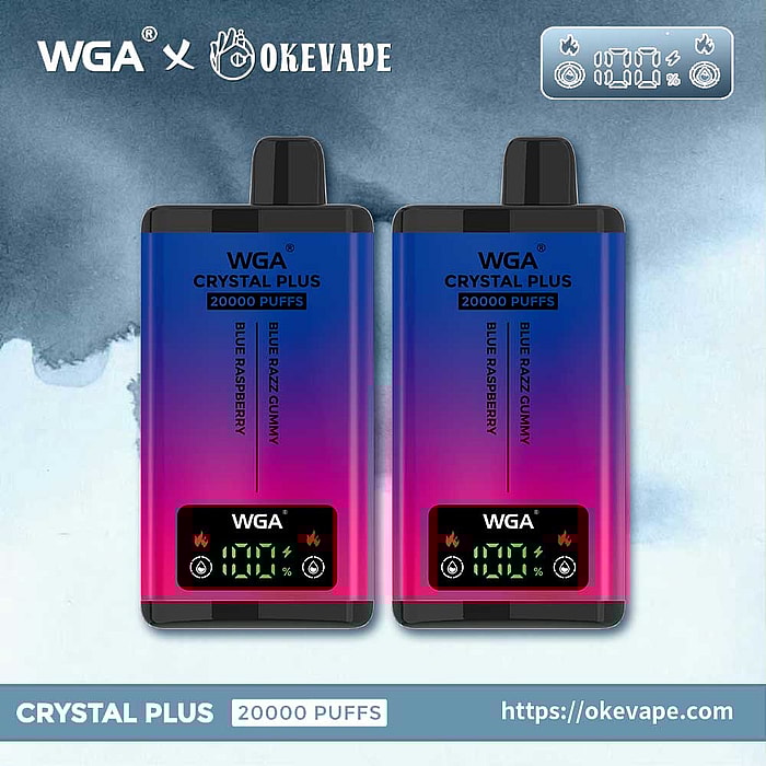Vape desechable al por mayor wga crystal plus 20000 bocanadas