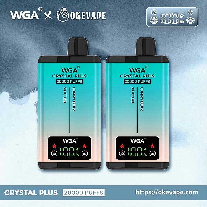 Vape desechable al por mayor wga crystal plus 20000 bocanadas