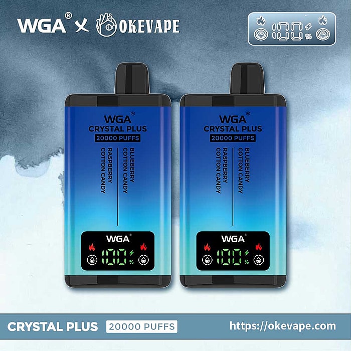 Vape desechable al por mayor wga crystal plus 20000 bocanadas